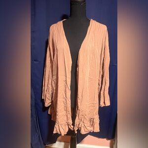 Very J Dusty Rose Open Front Cardigan